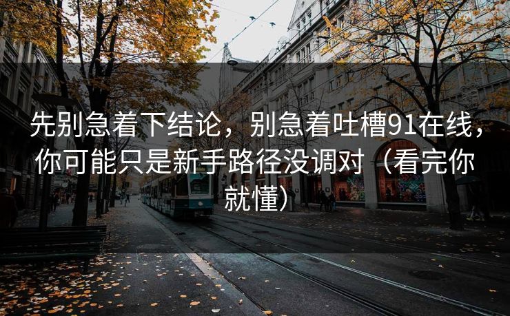 先别急着下结论，别急着吐槽91在线，你可能只是新手路径没调对（看完你就懂）