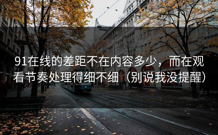 91在线的差距不在内容多少，而在观看节奏处理得细不细（别说我没提醒）